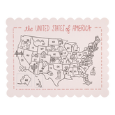 Color the USA Map Paper Placemat