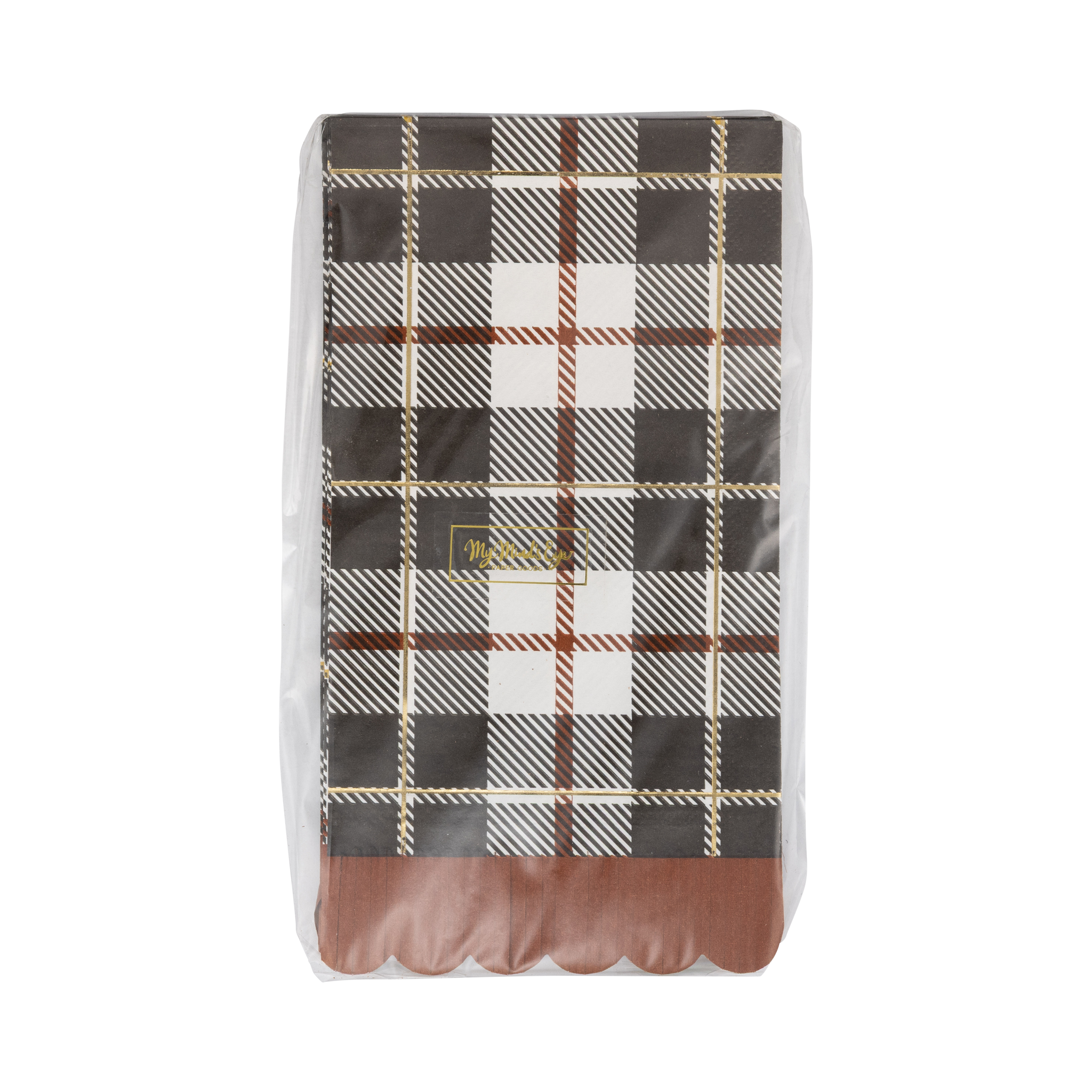 Black Fall Plaid Dinner Napkin