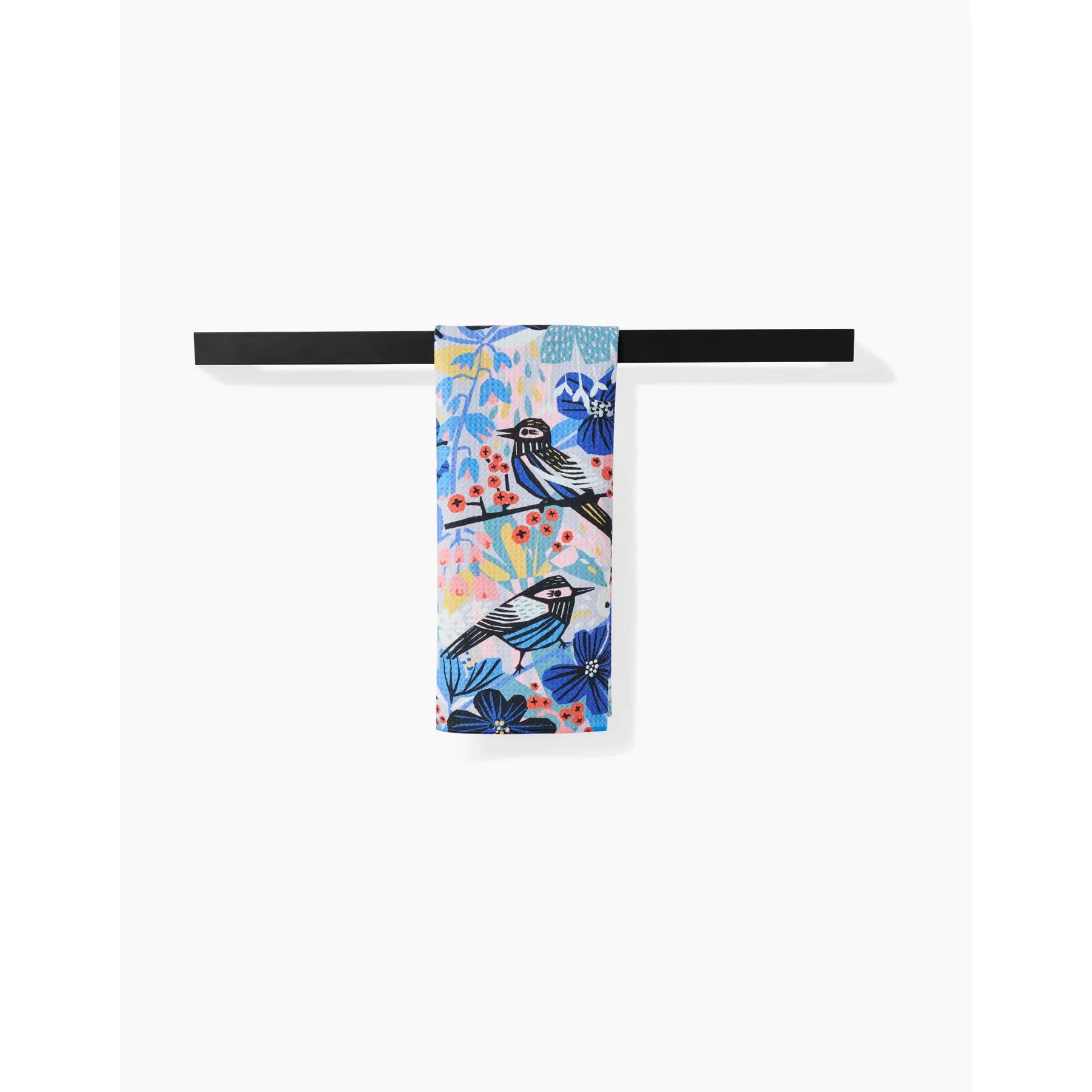 Birds and Berries Geometry Kitchen Tea Towel
