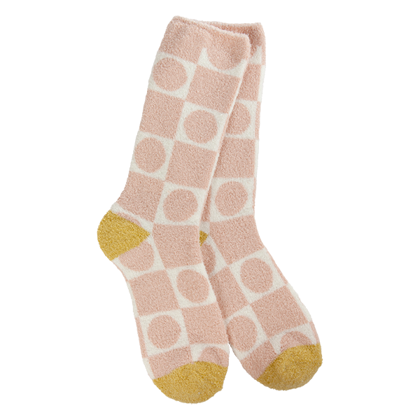 Cozy Cali Socks in Geometric Rose